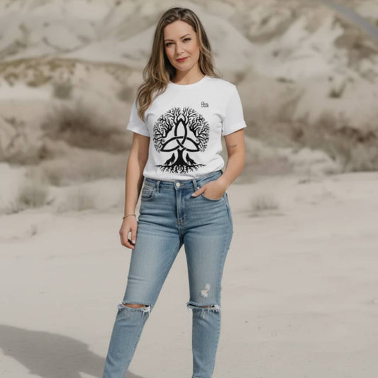 Camiseta Yggdrasil · Símbolo Nórdico del Árbol de la Vida · Diseño Frontal