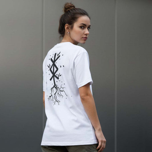 Camiseta Bindrune Vikinga de Protección · Diseño Espalda