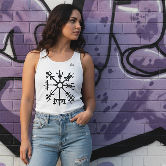 Camiseta sin Mangas Vegvísir · Símbolo Nórdico de Guía